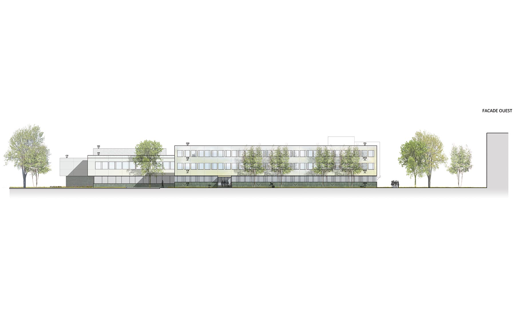 Façade Ouest - Reconstruction-réhabilitation IUT R.Schuman / Illkirch-Graffenstaden