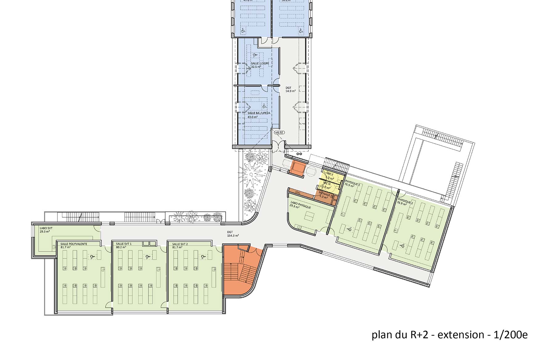 R+2 - Extension et restructuration du Collège Kennedy / Mulhouse