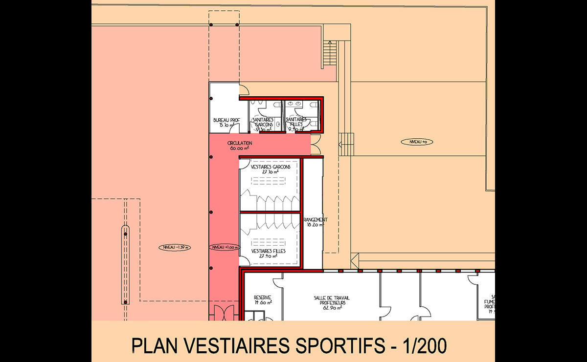Vestiaires sportifs - Restructuration du Lycée Storck / Guebwiller